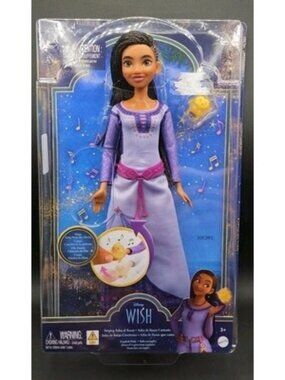 Disney Wish Singing Asha Doll With Lights Music Story-Inspired Purple Outfit Pos